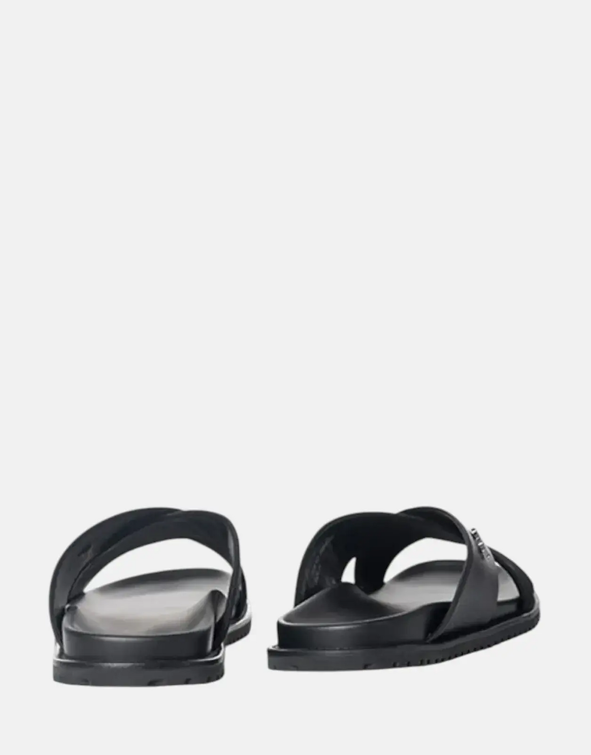 Polo Cross Strap Jacquard Black Sandals - view 3