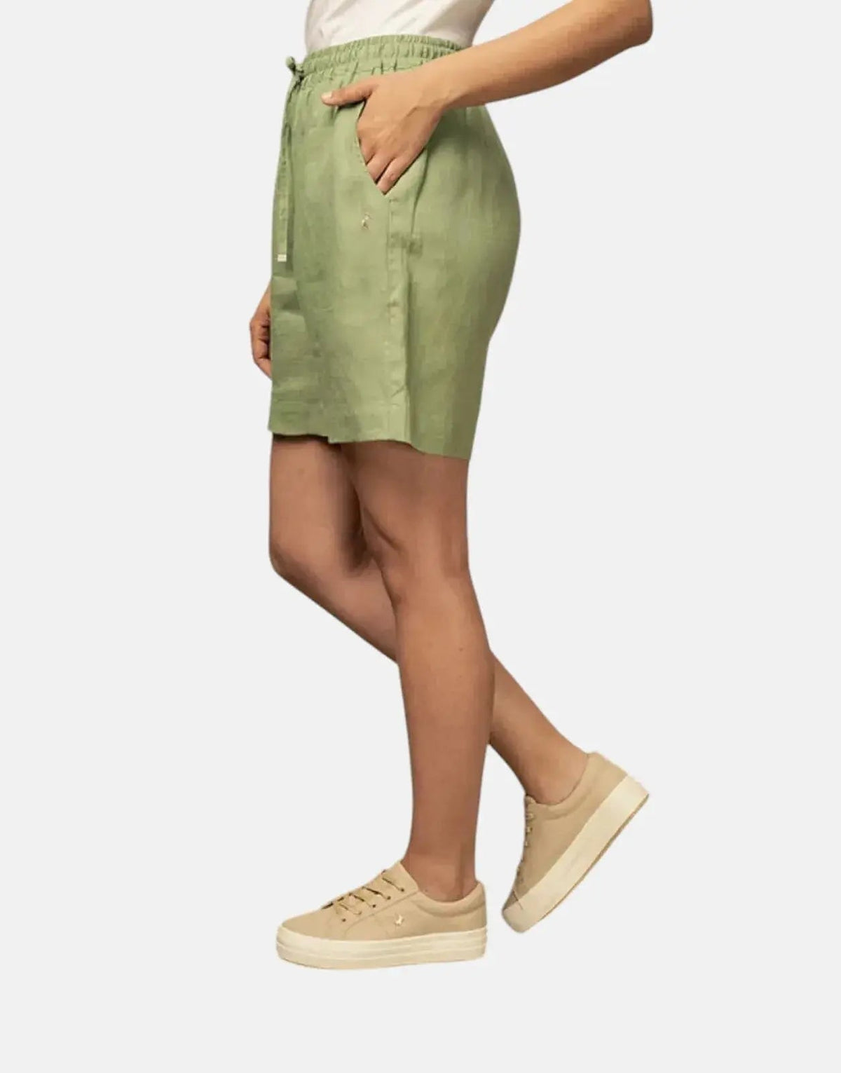 Polo Jenny Linen Mint Shorts - view 3