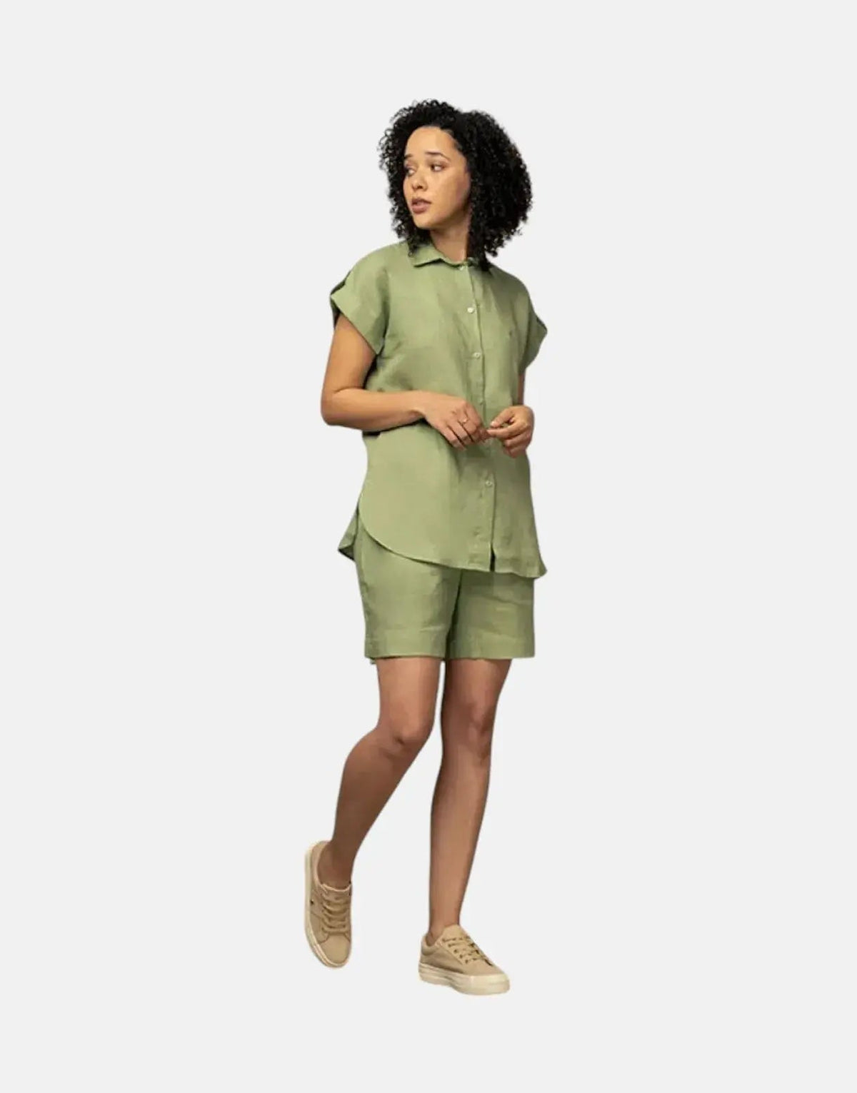 Polo Jenny Linen Mint Shorts - view 6