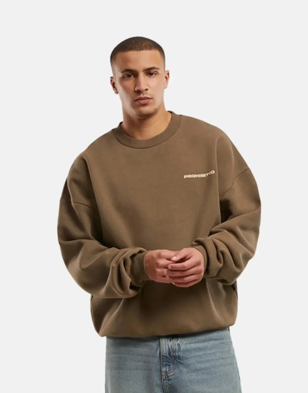 Prohibited 10119 Crew Neck Mokka Sweatshirt
