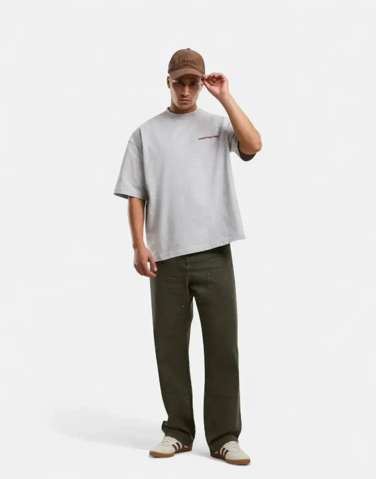 Prohibited 10119 Grey Melange T-Shirt - view 3