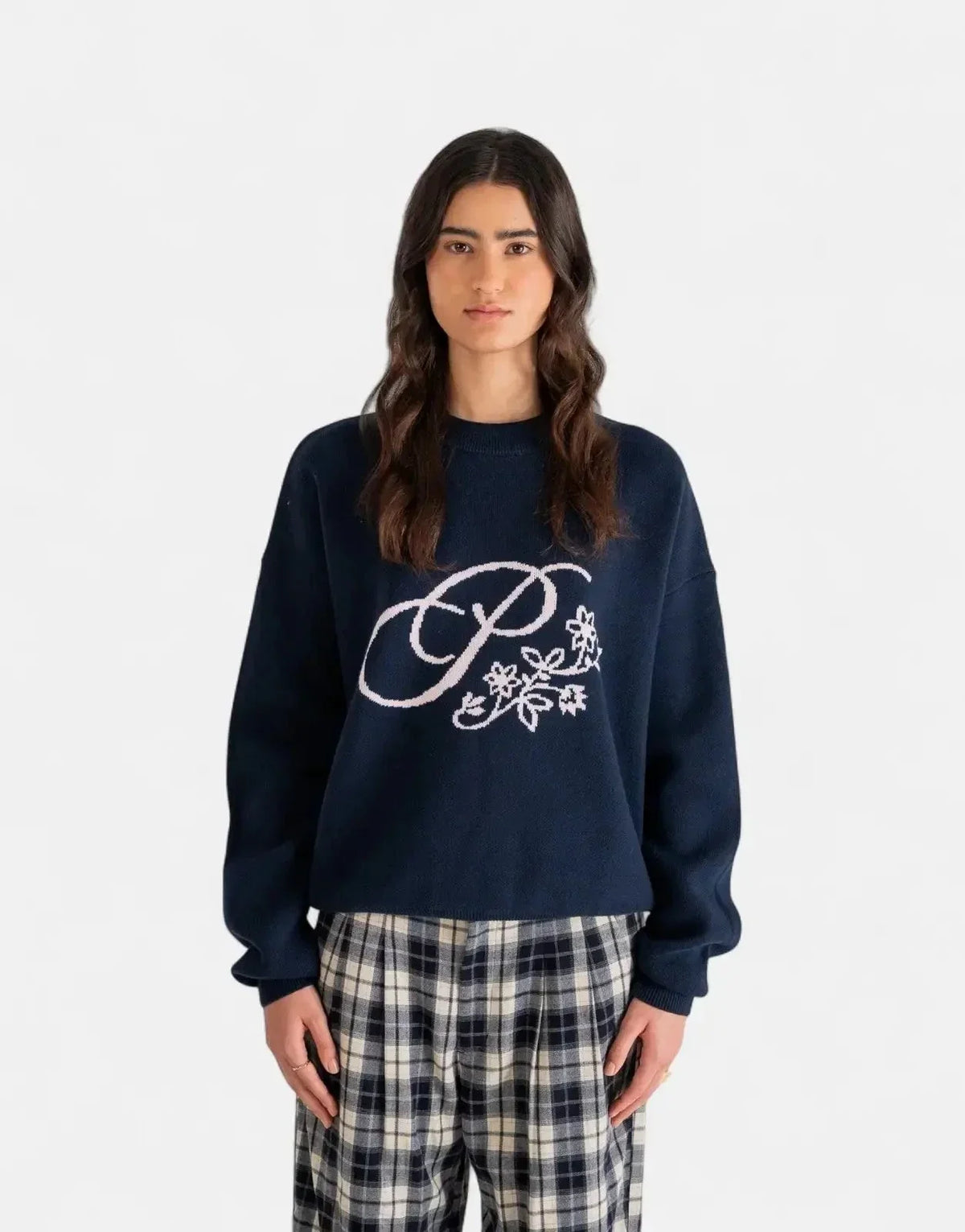 Prohibited Bloom Knit Navy Sweatshirt - view 2