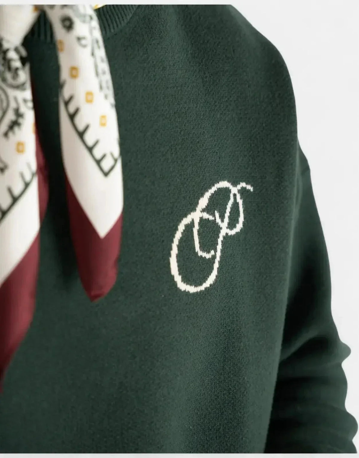 Prohibited Initial Knit Green Sweatshirt - view 5