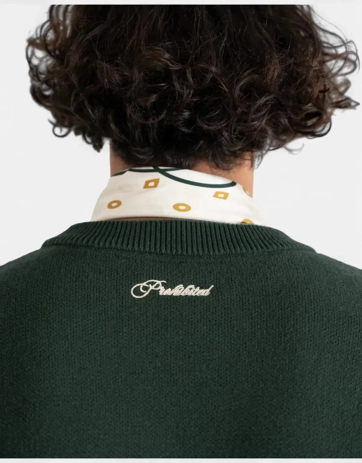 Prohibited Initial Knit Green Sweatshirt - view 6