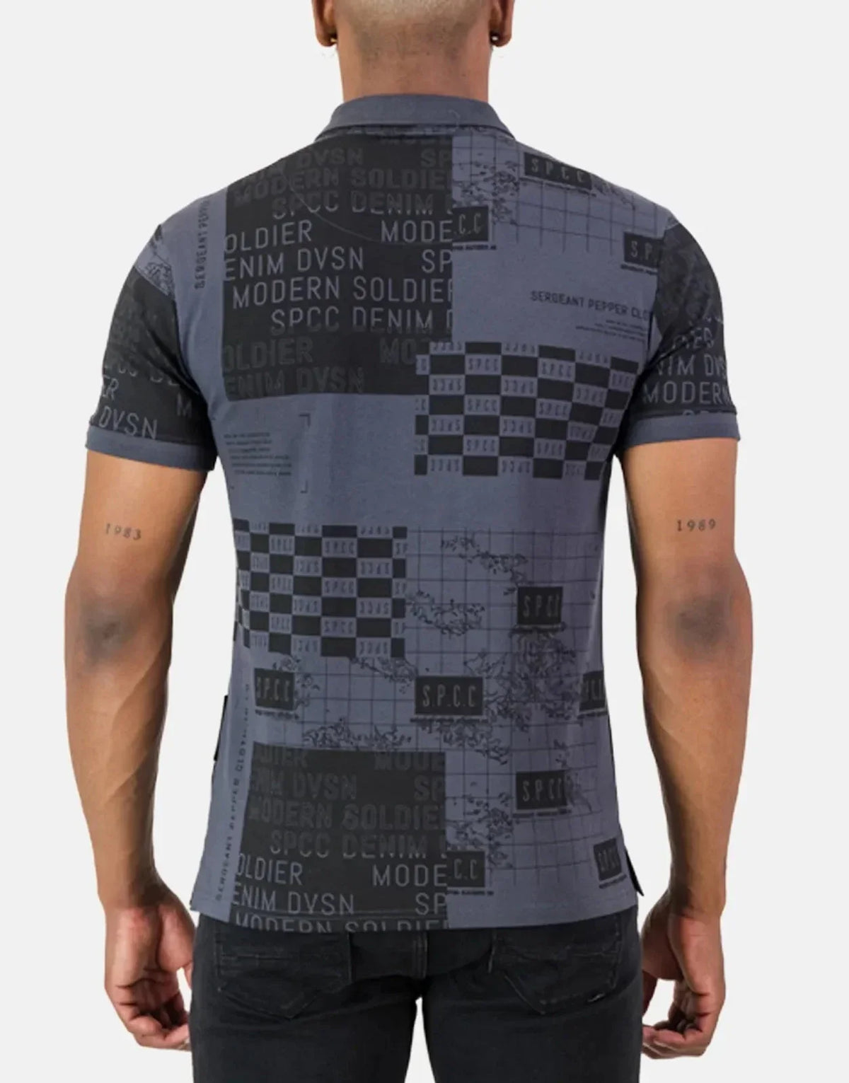 SPCC Cantrell Charcoal Polo Shirt - view 3