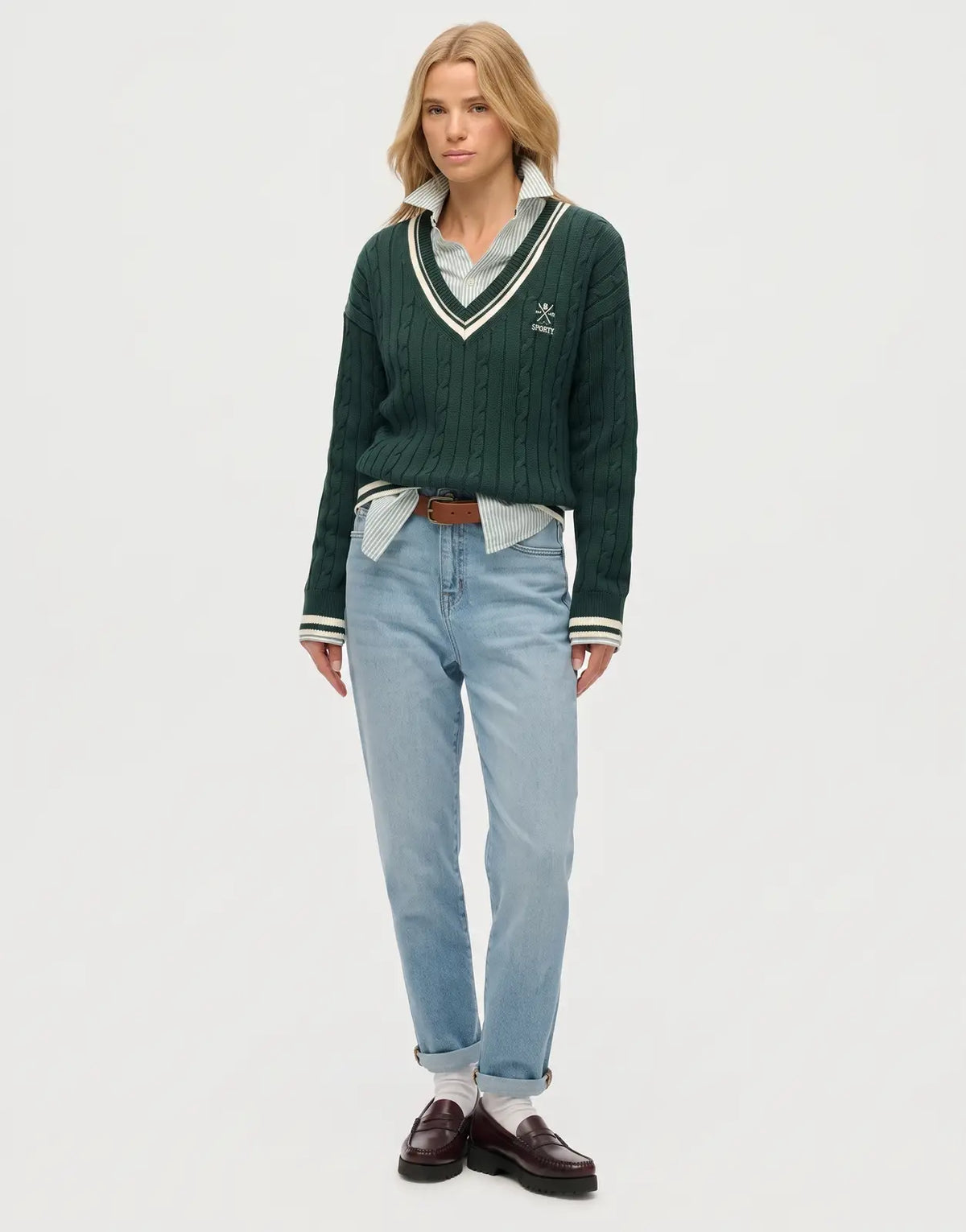 Superdry Cricket Club Enamel Green Jumper - view 4