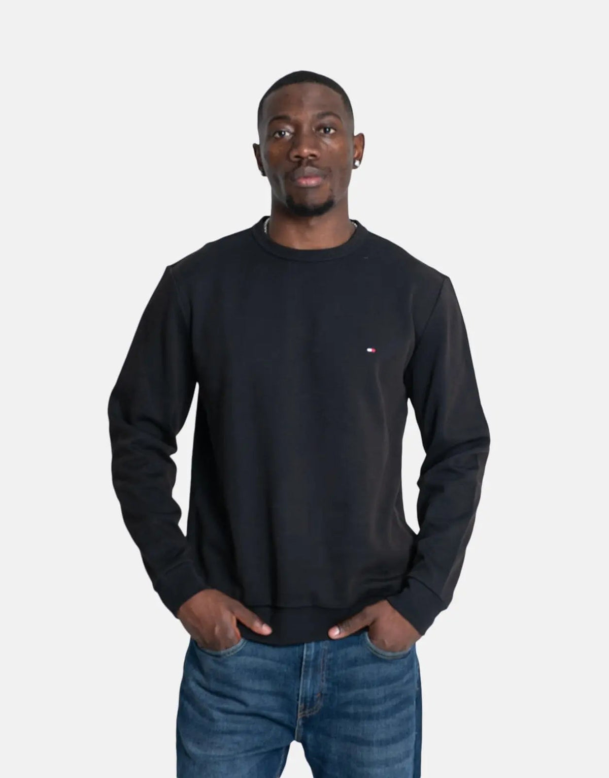 Tommy Hilfiger Essential Intechno Black Crew Neck