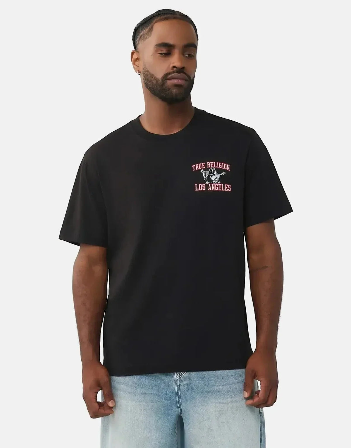 True Religion Mesh Print Buddha T-Shirt Black - view 2